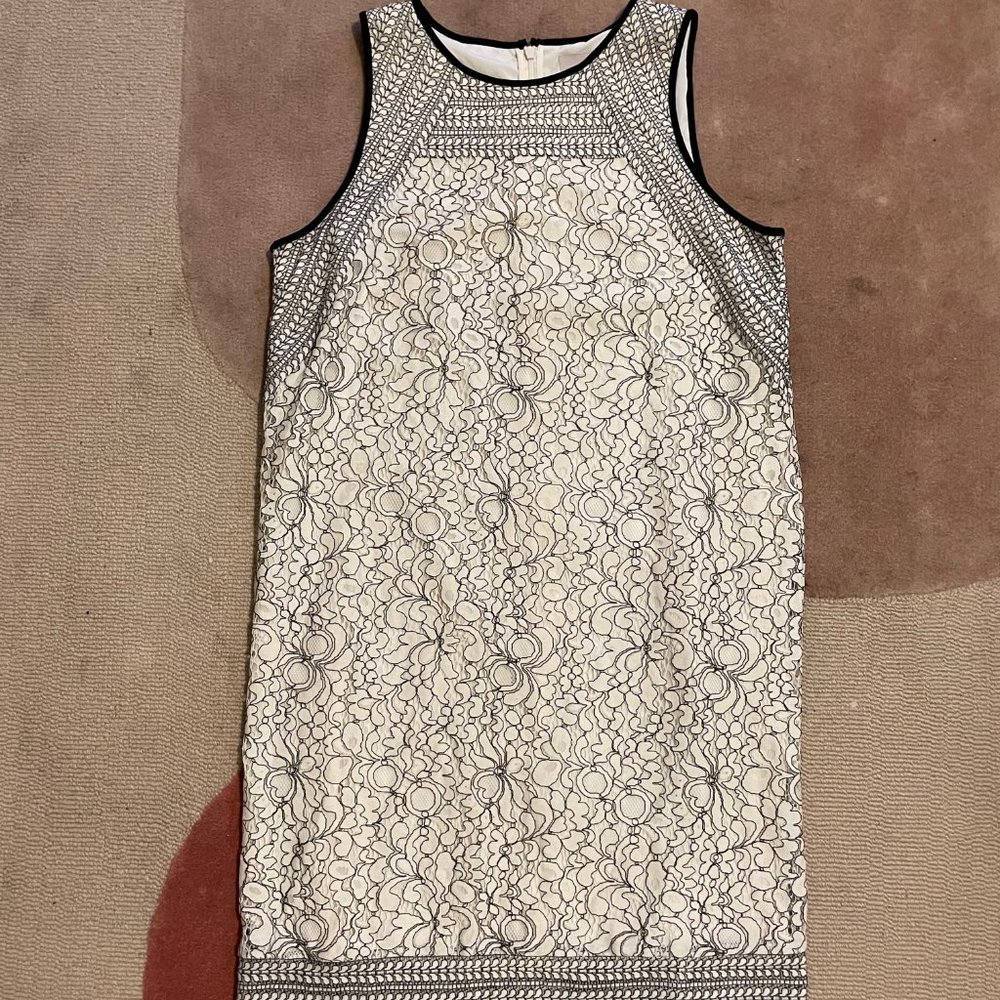 LOFT White Lace Dress Size 8